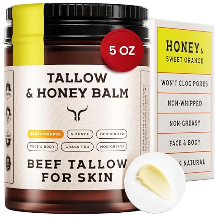 Ancestral Haven Beef Tallow for Skin - Tallow and Honey Balm For Face - Gift Ready - Tallow Face Moisturizer - Beef Tallow Moisturizer - Tallow Balm - Grass Fed Beef Tallow For Skin - Tallow Face Cream Lotion - Image 1
