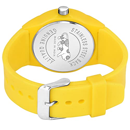 Acnos Yellow Colors PU Strap Analog Watch for Women - Yellow Strap - Image 3