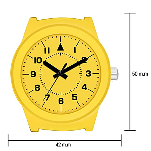 Acnos Yellow Colors PU Strap Analog Watch for Women - Yellow Strap - Image 4