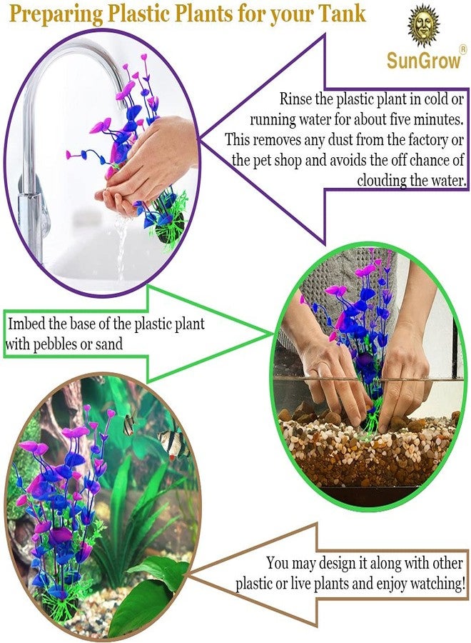 SunGrow Large 9 inch Artificial Plastic Plants - Image 5