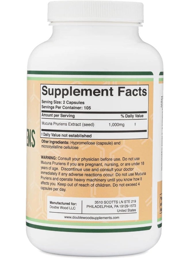 Double Wood Supplements كبسولات مستخلص موكونا بوريينس من دابل وود سوبليمنتس - Image 3