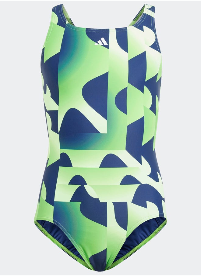 Adidas Performance 3-Stripes Graphic Swimsuit Kids  - Image 1