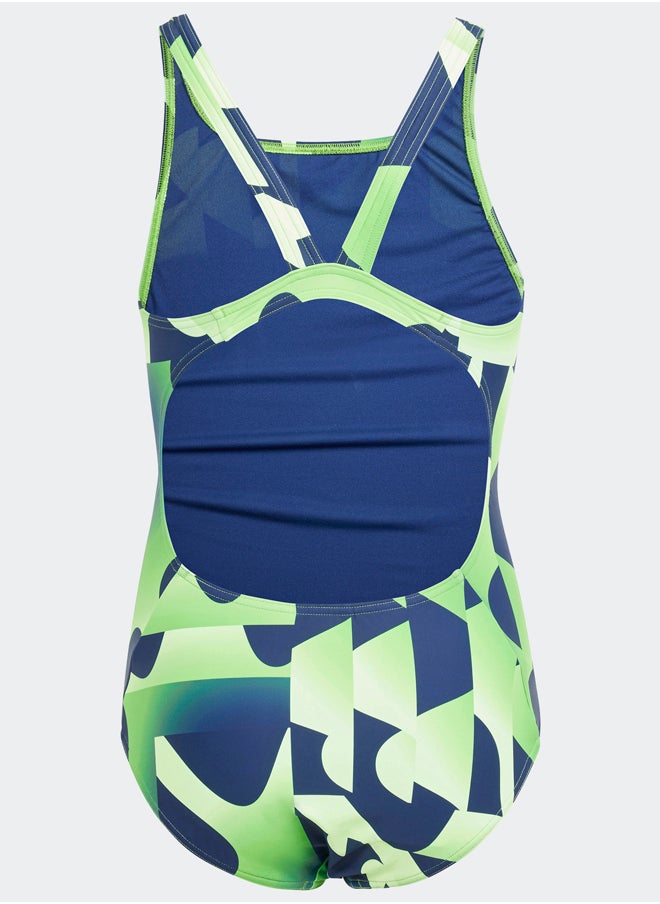 Adidas Performance 3-Stripes Graphic Swimsuit Kids  - Image 3