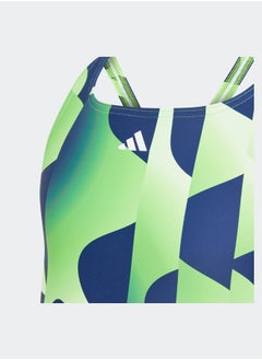 Adidas بدلة سباحة برسومات ثلاثية الخطوط للأطفال  - Image 4