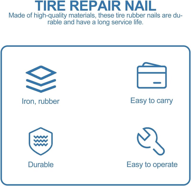 40pcs Car Tire Repair Nails and Screw Nails Set, Small Large Rubber Plugs for Motorcycle and Vacuum Tires, Heavy-Duty Puncture Repair Kit for Auto and Truck Use - Image 3
