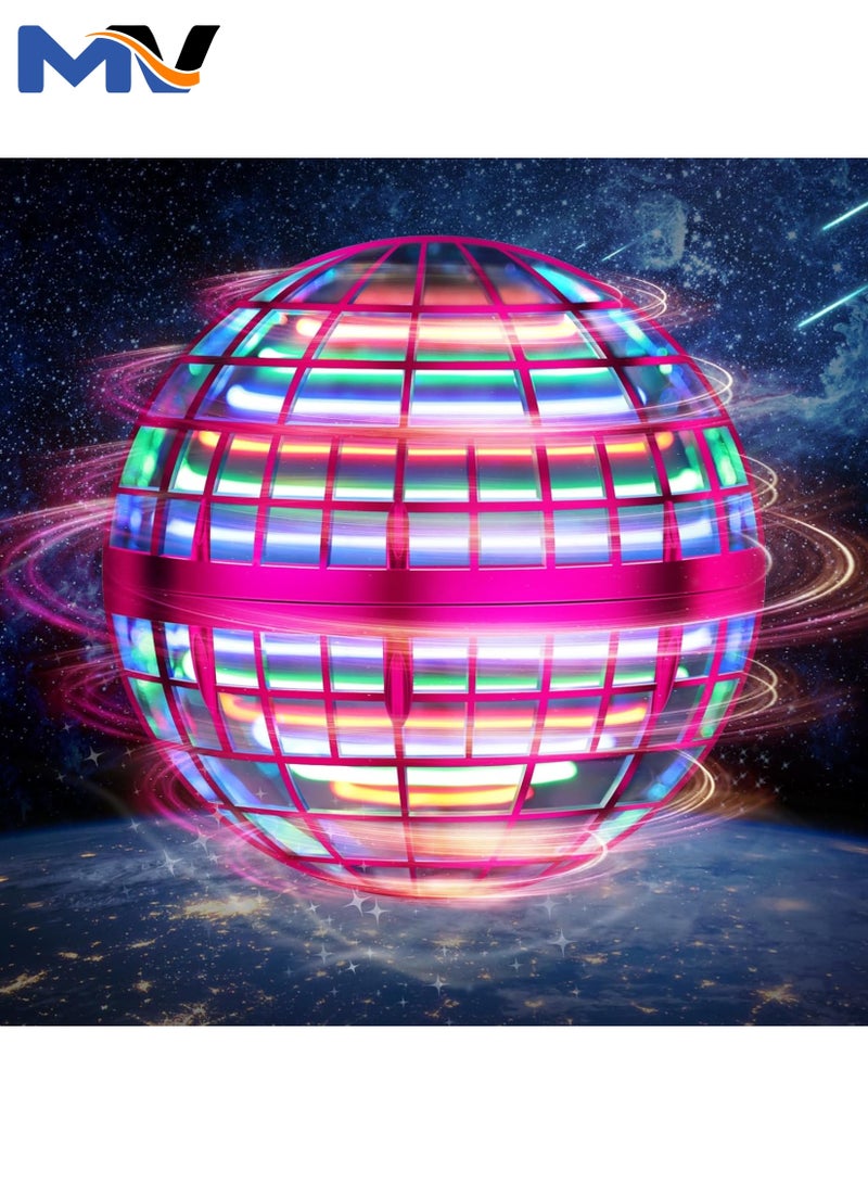 MAGIC VAULT Flying Orb Ball Toy, Hover Ball Boomerang Fly Fidget Spinner, Cool Toys Gifts for 6 7 8 9 10 11 12+ Years Old boy Girls Teens, Hand Mini Drone Cosmic Globe, Indoor Outdoor Toys (Pink) - Image 1