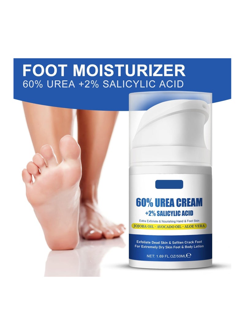 SUMAX 60% Urea Plus 2% Salicylic Acid Foot Cream, Intense Hydration For Dry Cracked Feet Hands And Unisex Whole Body Lotion Moisturizer Hydrate & Nourish Foot Care For Softens Skin Exfoliates Dead Skin - Image 3