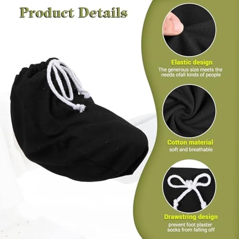 2PCS Cast Sock Cover for Foot, Adjustable Drawstring Leg Cast Sock, Toe Cover Socks Leg Casts Covers Below The Knee, Plaster Socks for Feet, Suitable for Men and Women - Image 3