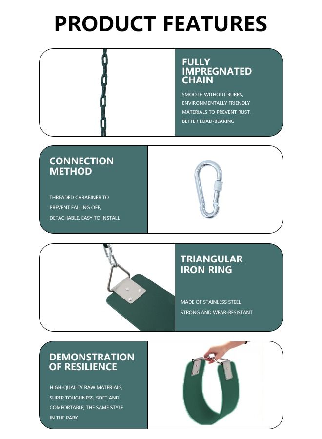 شيانغ يو أطفال يلعبون في الهواء الطلق أرجوحة الأطفال المنزلية مع سلسلة أرجوحة الحديقة - Image 3