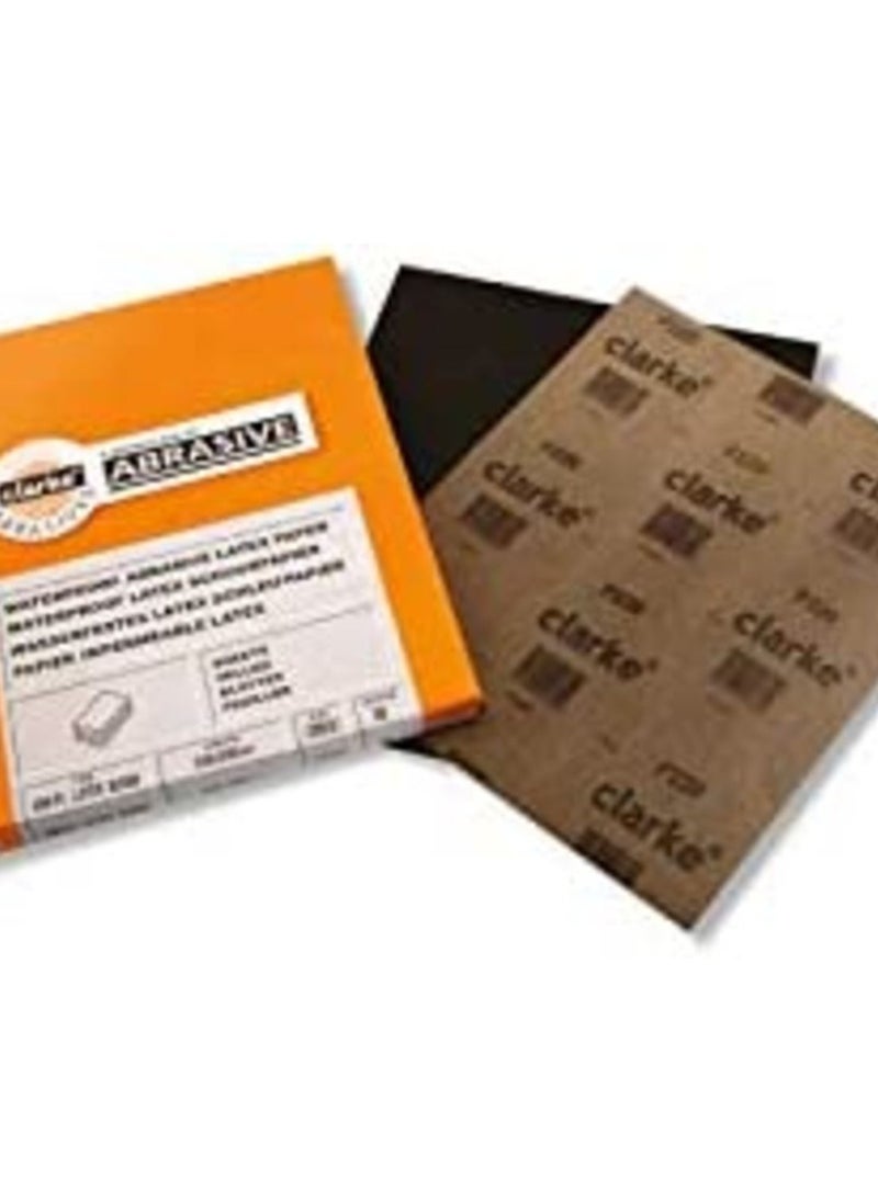 Clarke Waterproof Latex Sanding Paper 320 Grit (50 Pieces)  - Image 1