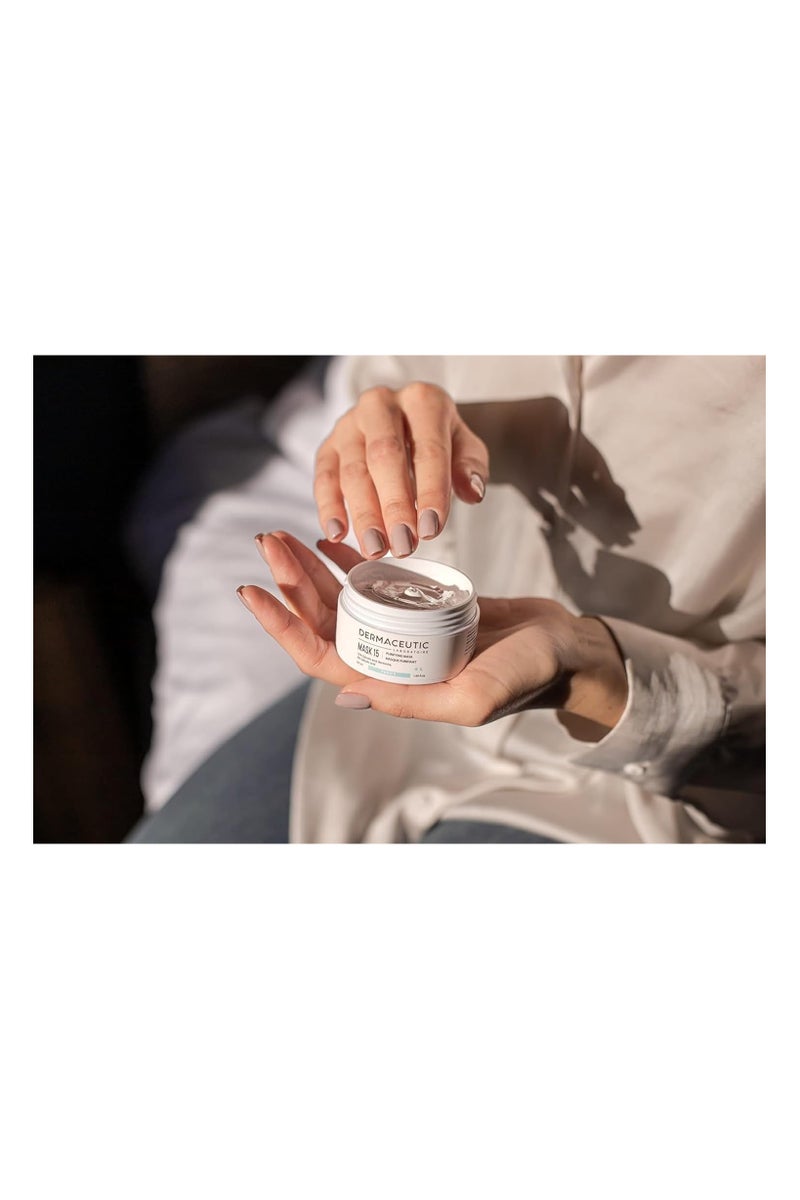 ديرماسوتيك قناع Dermaceutic Mask 15 للتحكم في الزيوت والدهون في الوجه، قناع حمض الجليكوليك وحمض الساليسيليك وطين البنتونيت لتنظيف مسام البشرة بعمق 50 مل - Image 3