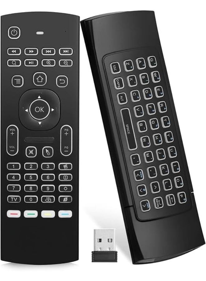 MX3 Pro Mini Wireless Keyboard with Backlight and Air Mouse, 2.4G Remote Control with IR Learning Function for Android TV Box, HTPC, IPTV, PC, and Smart Devices - Image 1