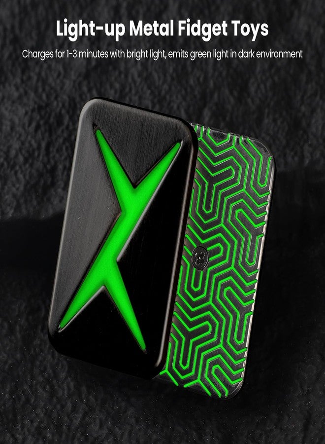 TAMOXI Metal Fidget Slider Magnetic EDC Haptic Fidget Toys Adult Fidgets for Anxiety, ADHD/ADD/Autism Stress Relief Metal Fidget Toy, Light-up Home/Office Desk Toys for Father Man Friends (Black) - Image 5