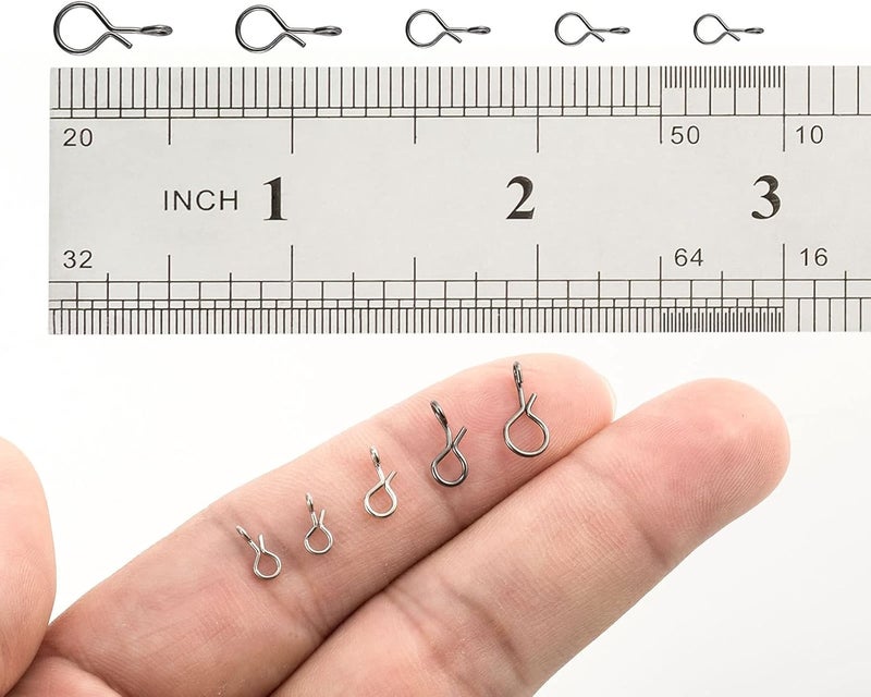 Dr.Fish 50 Pack Fly Fishing Snap 3 Sizes Stainless Steel Quick Change Lure Clip for Fishing Flies, Trout Fishing - Image 3