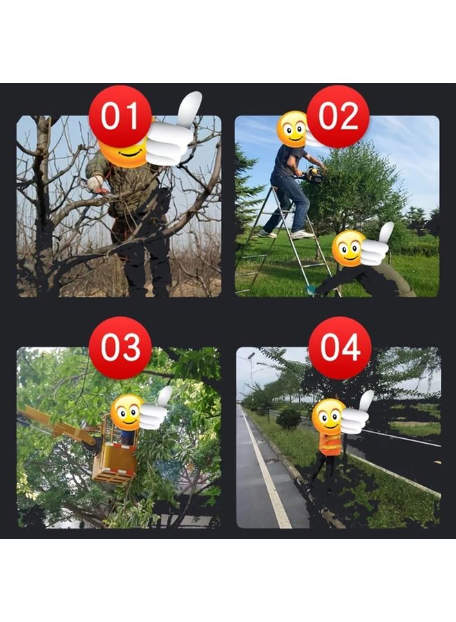 منشار تقليم الأشجار التلسكوبي بشفرة منحنية وخطاف، عمود قابل للتمديد حتى 3 أمتار، متين - Image 5