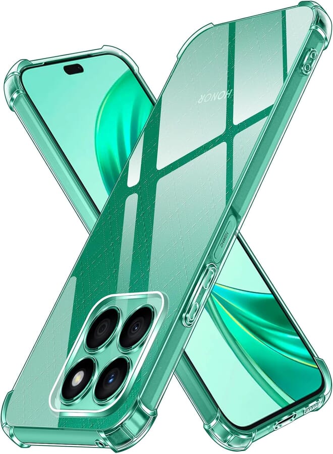 ivoler Case for Honor X8b, Transparent Anti-Shock Protective Case with Corner Bumper Cushion, Soft TPU Silicone Case Slim Anti-Shock Case