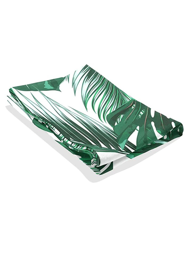 Tropical Green Palm Leaves Pattern Tapestry 3D Home Decorative Wide Wall Hanging Carpet Blanket for Bedroom Living Room Dorm Art Decor Home Accessories(150x130CM)