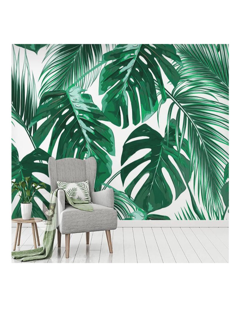 Excefore Tropical Green Palm Leaves Pattern Tapestry 3D Home Decorative Wide Wall Hanging Carpet Blanket for Bedroom Living Room Dorm Art Decor Home Accessories(150x130CM)  - Image 3