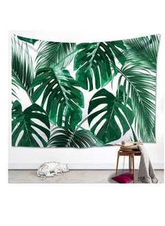 Excefore Tropical Green Palm Leaves Pattern Tapestry 3D Home Decorative Wide Wall Hanging Carpet Blanket for Bedroom Living Room Dorm Art Decor Home Accessories(150x130CM)  - Image 2