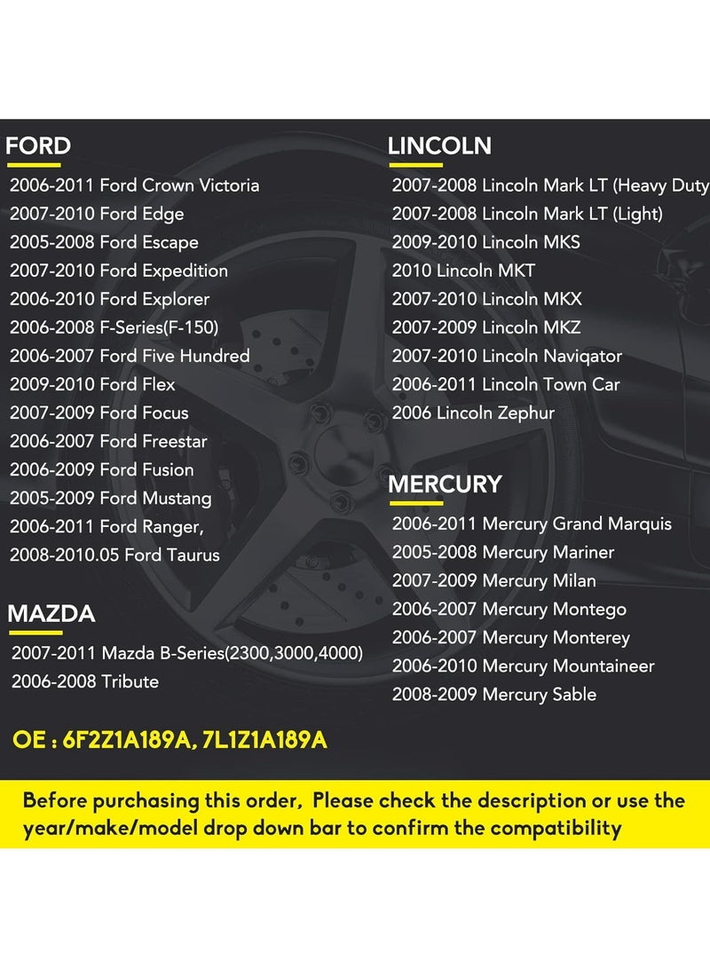 TLAXCA TPMS Tire Pressure Sensor Fits for Ford F150 06-08, Explorer 06-10, Mustang 05-09, Ranger 06-11, Expedition 07-10, Escape 05-08, Focus Lincoln Mazda Mercury, 4-Pack Tire Pressure Monitoring System 6F2Z-1A189-A, 7L1Z1A189A, 315MHz - Image 2