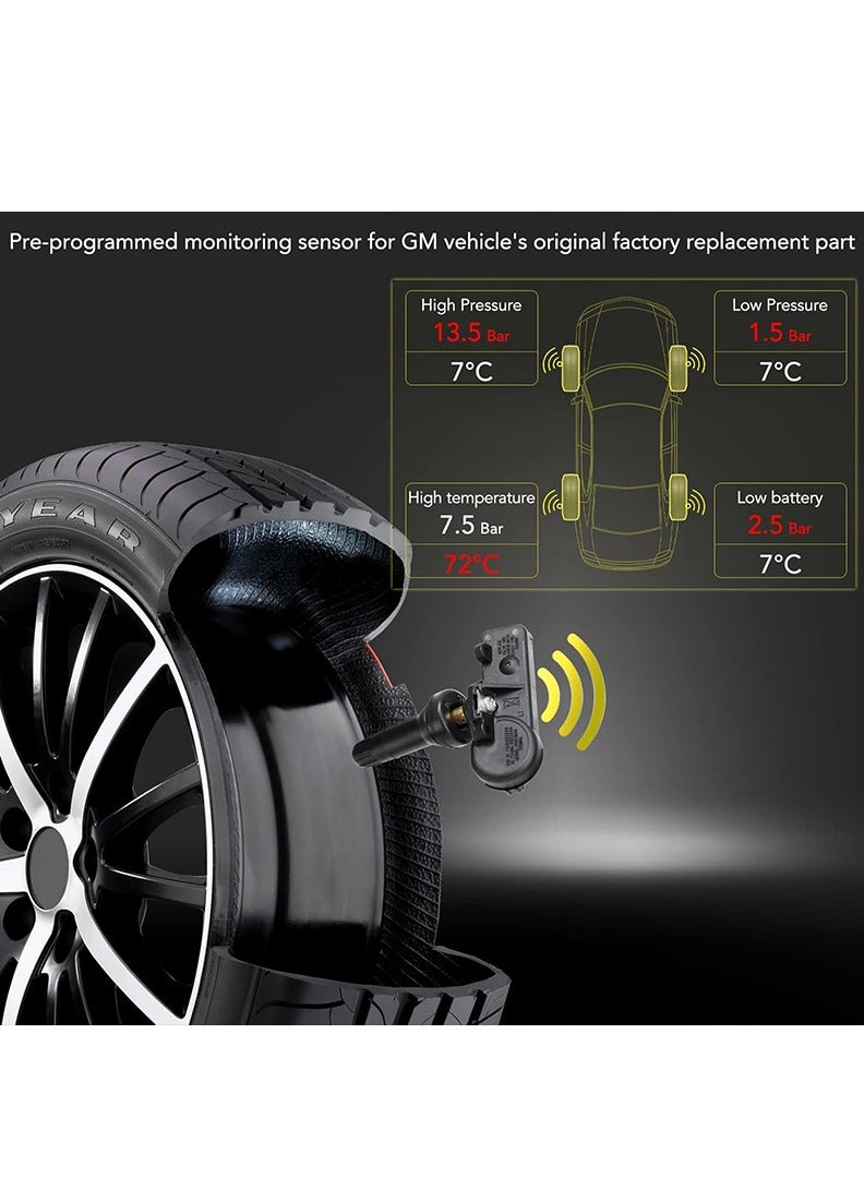 TLAXCA TPMS Tire Pressure Sensor Fits for Ford F150 06-08, Explorer 06-10, Mustang 05-09, Ranger 06-11, Expedition 07-10, Escape 05-08, Focus Lincoln Mazda Mercury, 4-Pack Tire Pressure Monitoring System 6F2Z-1A189-A, 7L1Z1A189A, 315MHz - Image 5