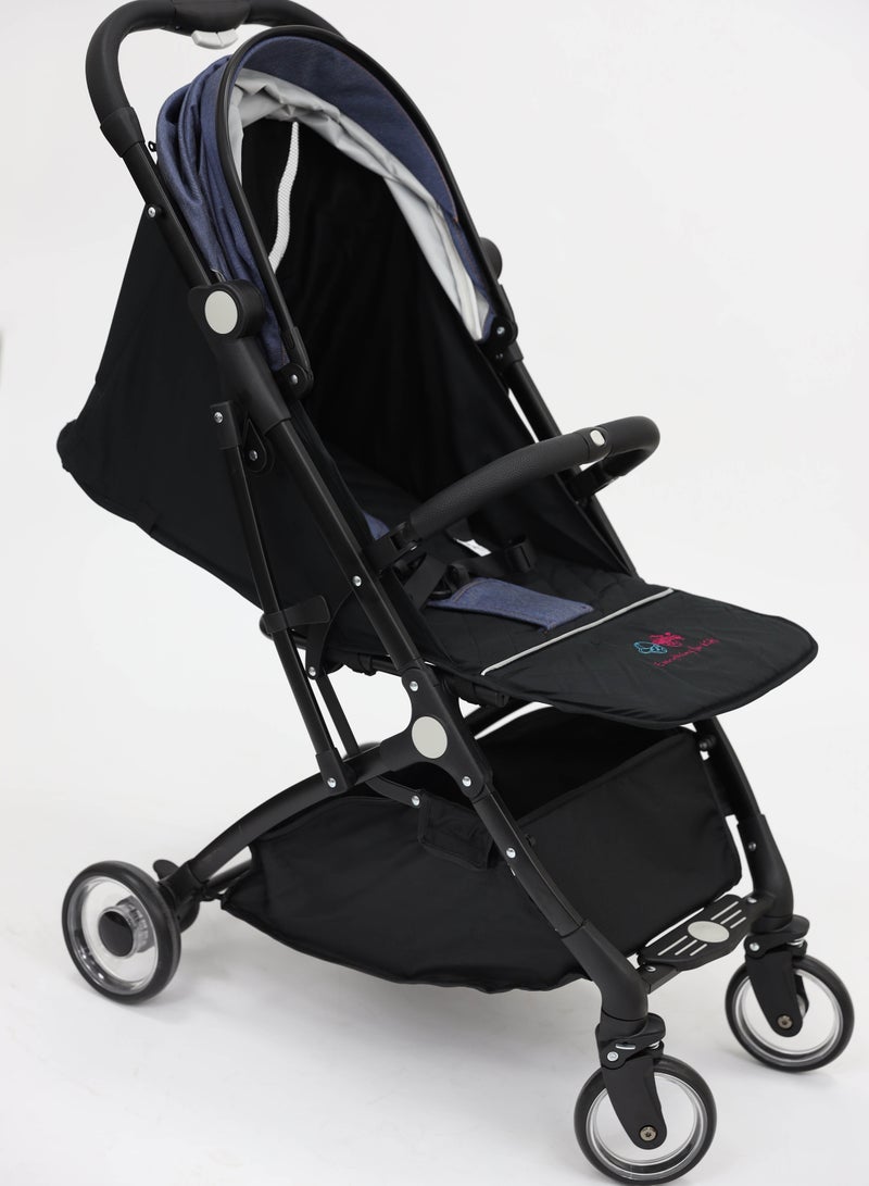 Everything For Kids Ultra Lightweight Compact Folding Travel Cabin Stroller For Baby 5-Point Safety Harness - Image 2