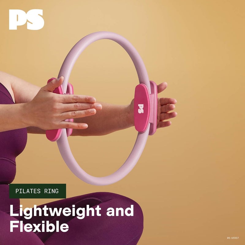 PopSugar Pilates Ring (15" Lilac/Berry), Dual-Grip Magic Circle Fitness Ring for Added Resistance, Tone, Sculpt & Strengthen Muscles, Pilates Ring Circle for Stretching & Home Gym Exercise - Image 3