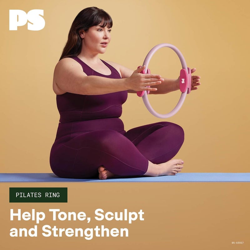 PopSugar Pilates Ring (15" Lilac/Berry), Dual-Grip Magic Circle Fitness Ring for Added Resistance, Tone, Sculpt & Strengthen Muscles, Pilates Ring Circle for Stretching & Home Gym Exercise - Image 2