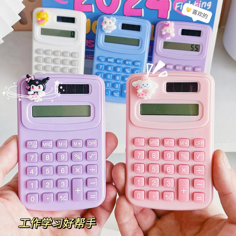 Calculator Cute Cartoon Large Creative Portable Student High Color Value Sound Computer Learning Stationery Supplies - Image 3