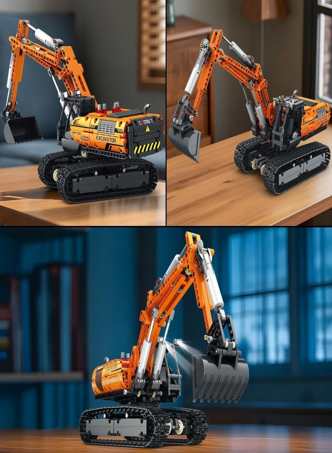 Reobrix RC Excavator Building Set,APP Remote Control Excavator Model with Motor,Truck Construction Setss for Adults 22003,Vehicle Building Blocks Engineering Gifts 1106 PCS - Image 4