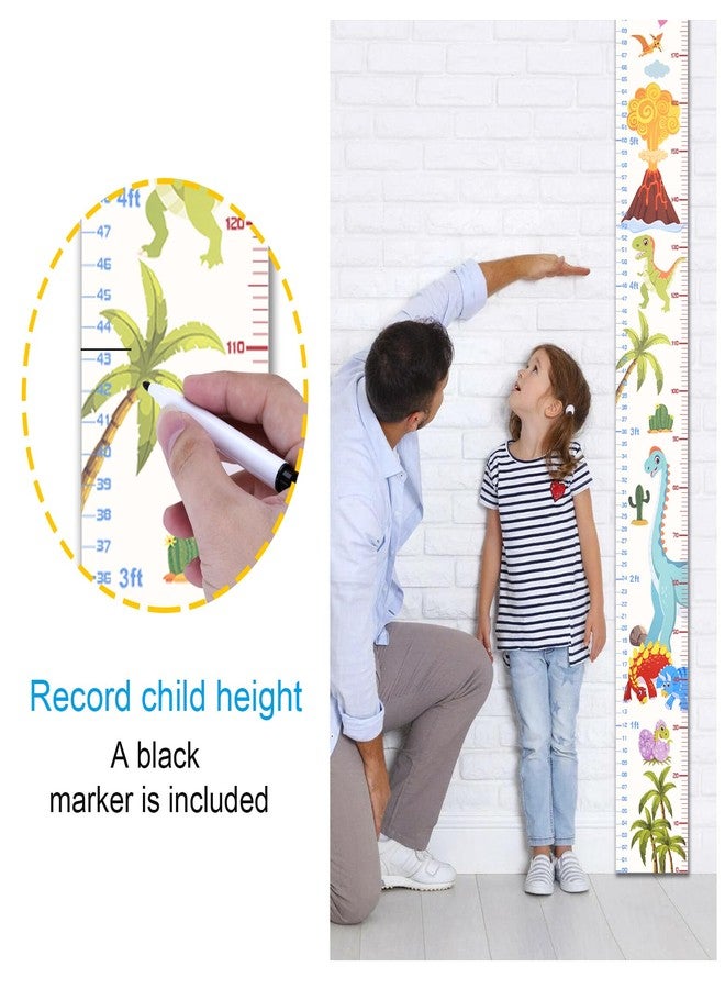 Eichzer Baby Height Growth Chart, Premium Handing Ruler Home Nursery Wall Decor for Kids, 76" x 8" Growth Tracker for Children Height Record, Boys & Girls Playroom Decoration Sticker (Dinosaur) - Image 4