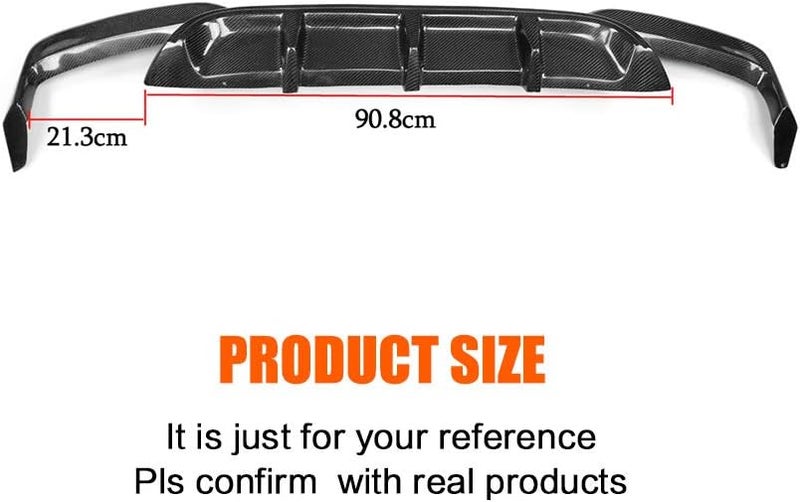 DEMULAX Carbon Fiber Rear Bumper Diffuser Lip for BMW 6 Series - Image 2