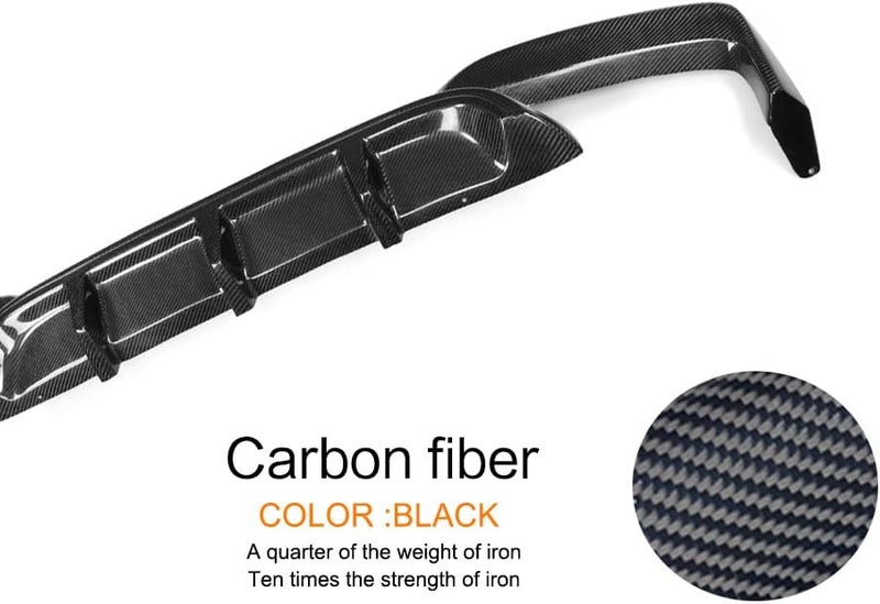 DEMULAX Carbon Fiber Rear Bumper Diffuser Lip for BMW 6 Series - Image 3