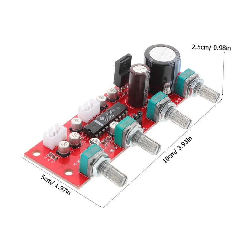 Stereo Audio Amplifier Board Module with Treble Bass Volume Tone Control Preamplifier Circuit - Image 3