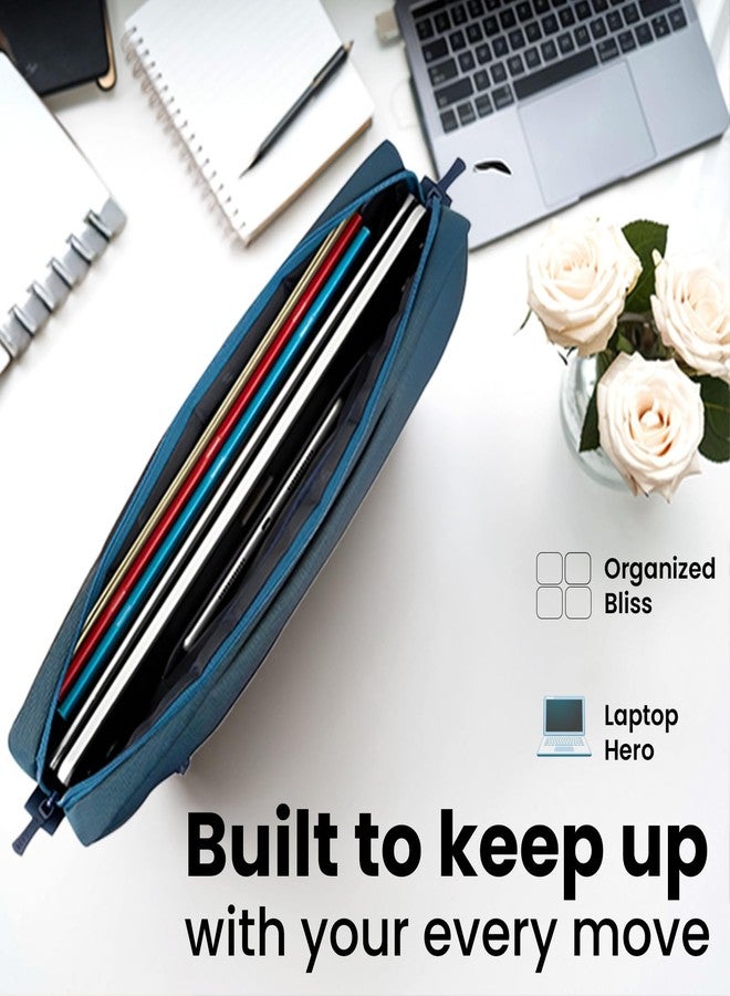 RIVACASE Suzuka 7737 Laptop Bag Water Resistant Polyester Fabric fits most popular Macbook Laptops Ultrabooks 15.6 inches Computer Bag for Women/Men/Travel/Business Style Briefcase Steel Blue - Image 5