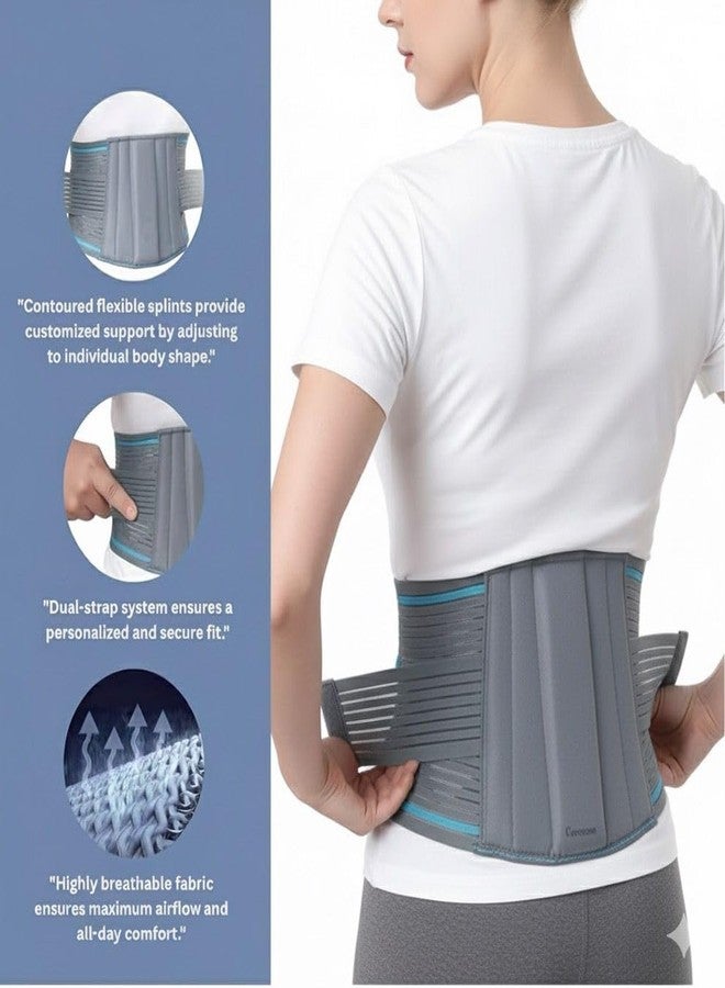Caresome Contoured Adjustable Lumbo Support Pain Relief Orthopedic Sacral Belt with Double Strapping Waist Wrap Lower Back Pain Sprain Strain Injury Recovery For Men And Women - XL - Image 2