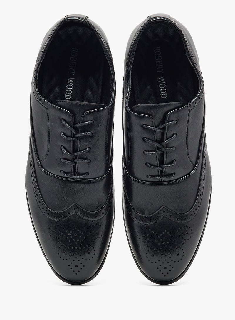 Robert Wood Brogue Details Formal Lace Ups - Image 4