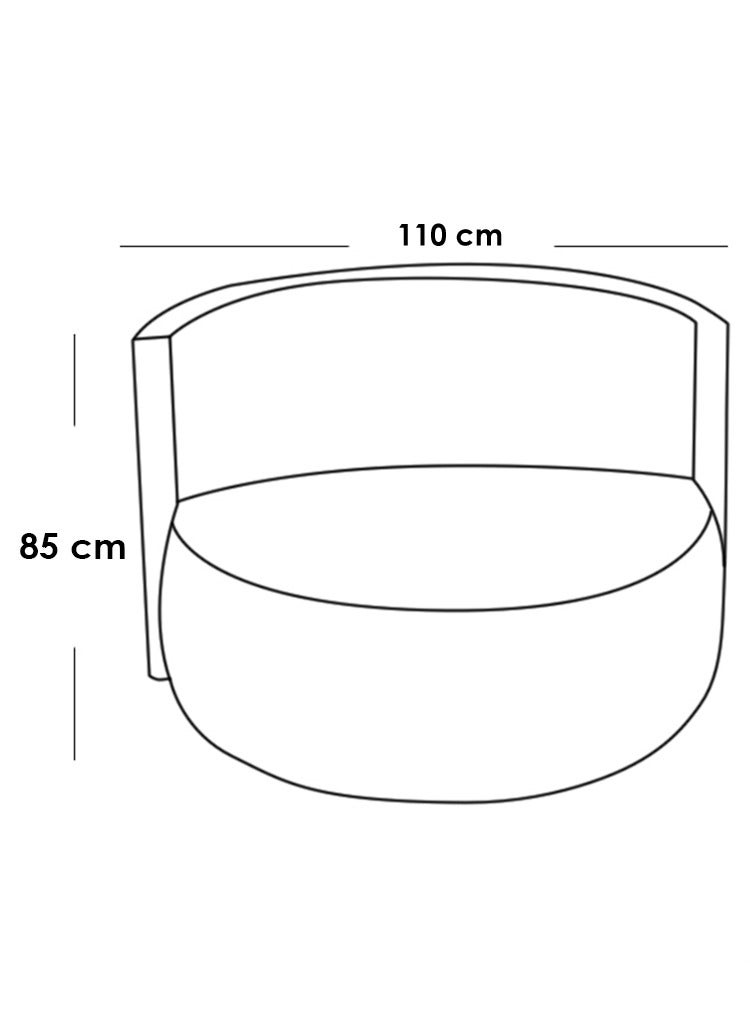 هاوس ون كرسي جانبي| من مخمل والخشب السويدي  - برتقالي -110x85 سم - Image 2