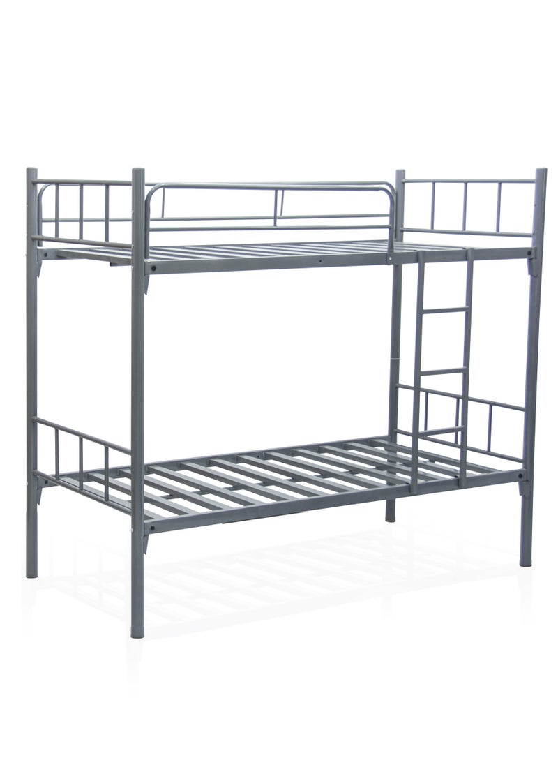 Multi Home Furniture Modern Steel Bunk Bed MH-0047-Silver with 2 Medicated Mattresses – Ultimate Comfort and Durability  - Image 2