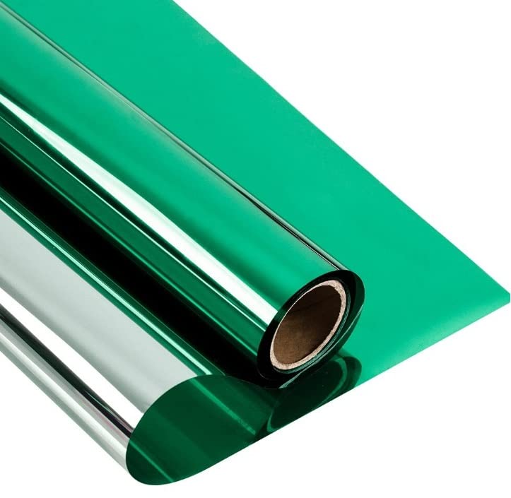 S-Sia Vendors-Good Purchase Good Care SIA VENDORS 50cm X 200cm Sunshade Window Tint Film one Way Mirrored Reflective Solar Tint Heat Control Privacy Protective Home Sticker Green