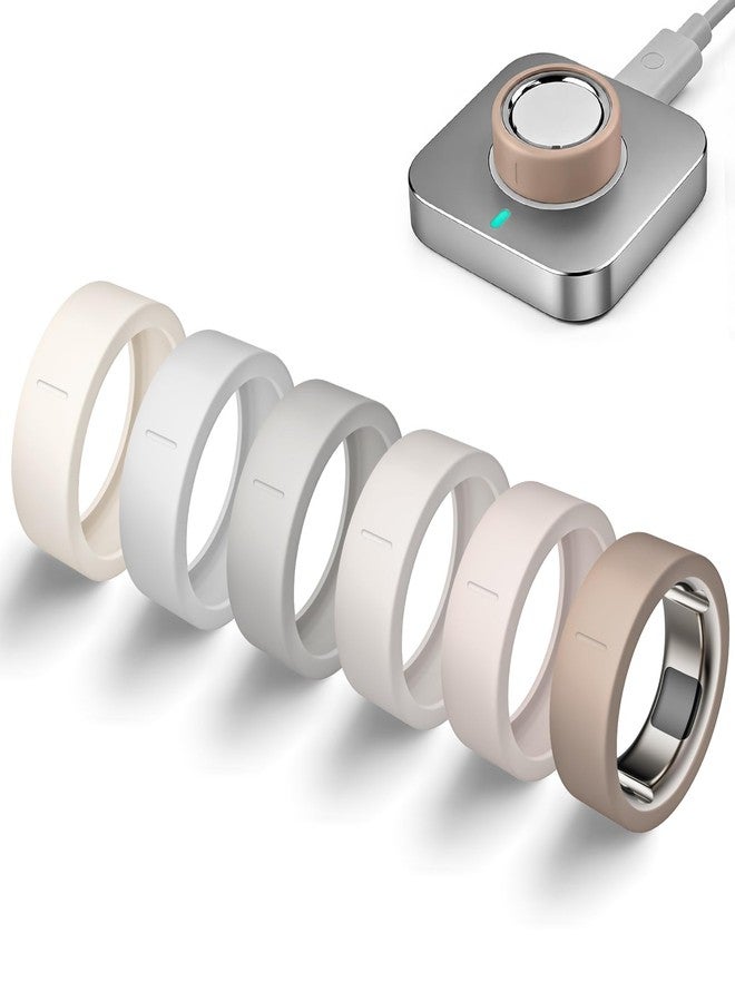 BandRain Ultra-Thin Covers Compatible with Oura Ring Gen 4/4 Ceramic/Oura Ring Gen 3 Cover, Anti-Scratch Silicone Smart Rings Accessories Protector for RingConn Gen 2/2 Air/ULTRAHUMAN for Women Men, 6 Pack - Image 1