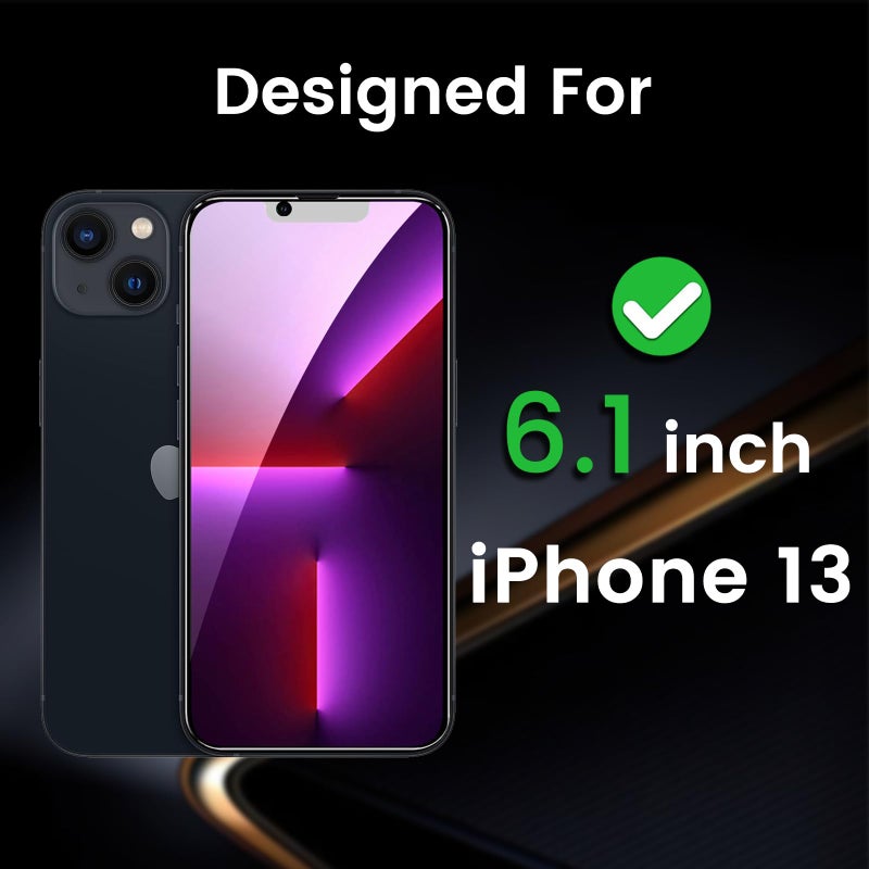 Romkasi 3 Pack Privacy Screen Protector for iPhone 13 6.1 Inch with 3 Pack Camera Lens Protector, Anti Spy Tempered Glass Film, Anti-Scratch, Touch Sensitive, Case Friendly - Image 3