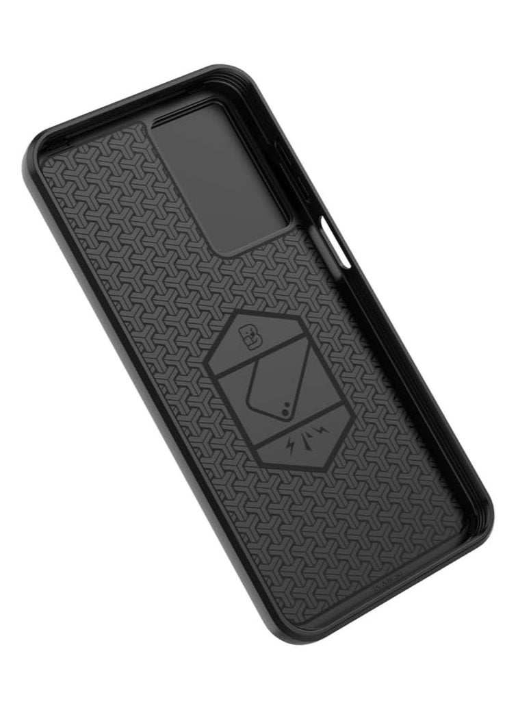 [1+1 Sets] For Samsung Galaxy A26 Case & Screen Protector Built Slide Camera Protection Cover Heavy Duty Protective Phone Case with Tempered Glass Screen Protector