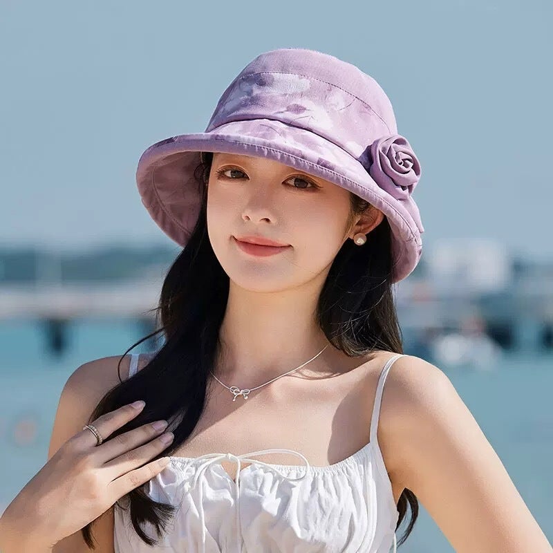 Elderly Bucket Hat Ruffle Edge Sun Protection Cotton Fabric - Image 3