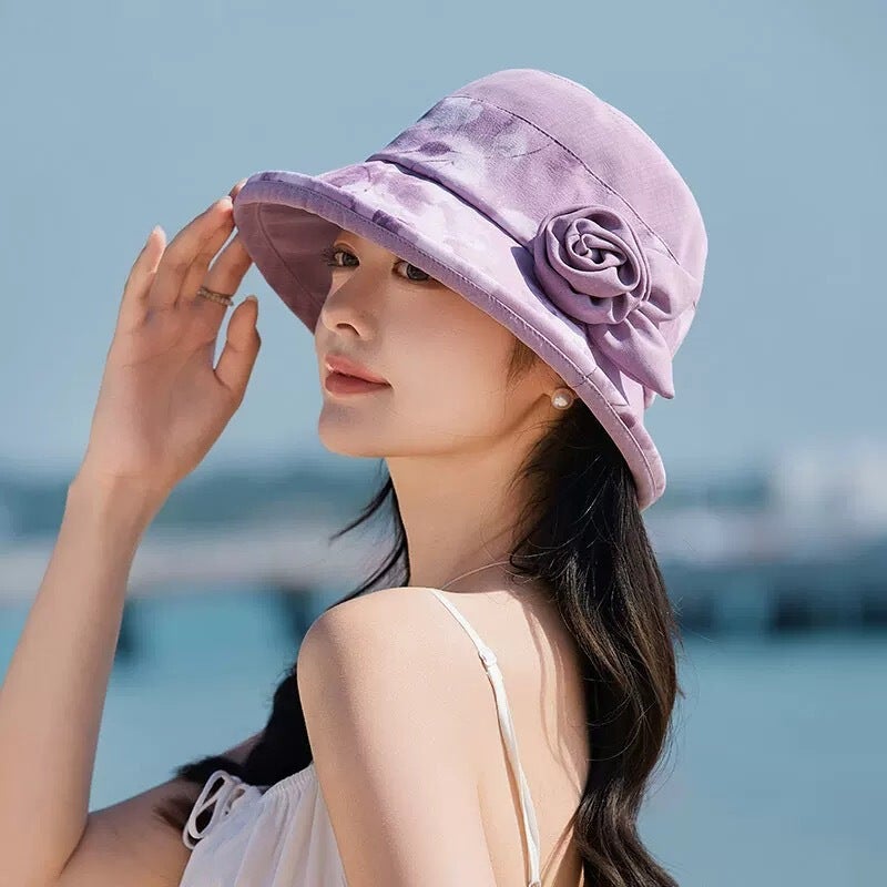 Elderly Bucket Hat Ruffle Edge Sun Protection Cotton Fabric - Image 2