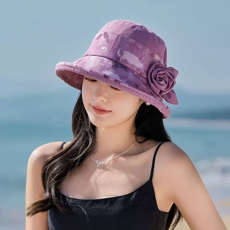 Elderly Bucket Hat Ruffle Edge Sun Protection Cotton Fabric - Image 1