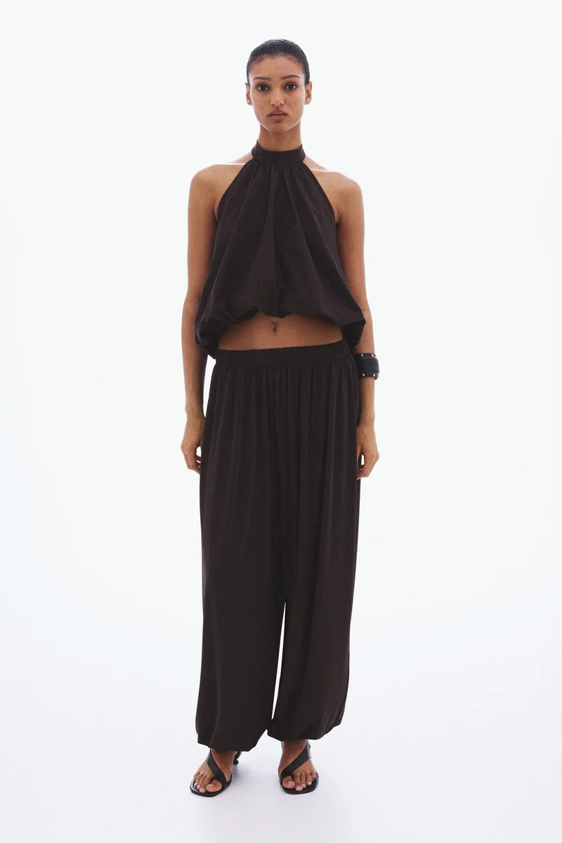 H&M Bubble-hem halterneck top