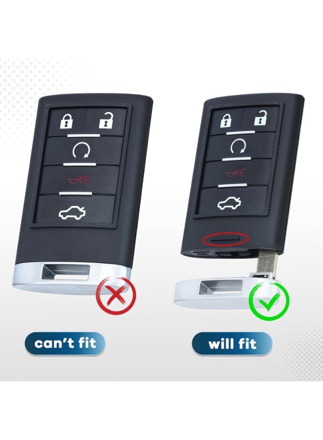 Keyecu Replacement Smart Remote Key Fob 5 Button for Cadillac STS CTS 2008-2013 - Image 2