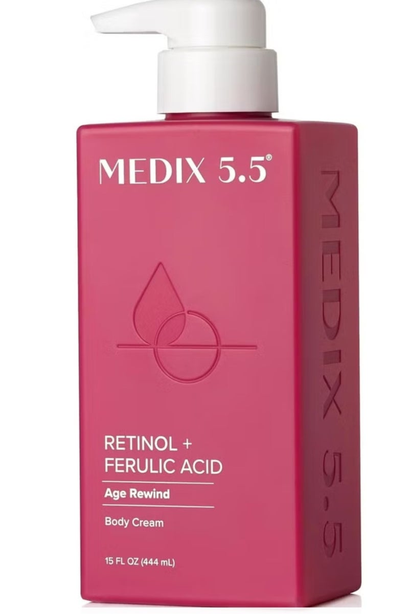 ميديكس كريم الجسم ريتينول + حمض الفيروليك لمكافحة علامات تقدم السن 444 مل