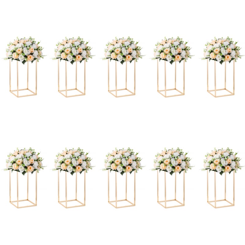 Inweder Gold Flower Stand for Table 157 Tall Centerpiece Stand for Wedding Table Reception Floral Center Pieces with Home Decoration Party Event 10 PCS